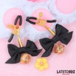 Pinzas para Pezones con Lazo Negro