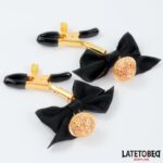 Pinzas para Pezones con Lazo Negro