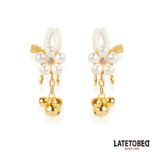Pinzas para Pezones con Flor de Perlas 6 Pinzas para Pezones con Cadena - Slut - Erotiks | Tienda erótica online
