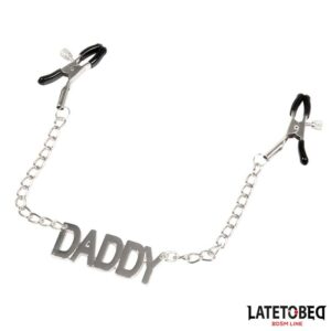 Pinzas para Pezones Lema Daddy 3 Pinzas para Pezones Estilo Mariposa con Cadena - Erotiks | Tienda erótica online