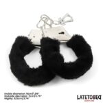 Esposas de Metal Furry con Pelo Negro