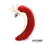 Plug Anal con Cola Rojo Vino 40 cm