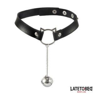 Choker con Aro con Orejitas y Cascabel 8 Estimulador de Plumas 41 cm - Erotiks | Tienda erótica online