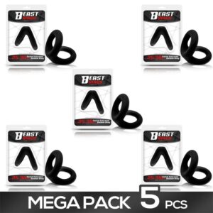 Pack 5 Anillo para el Pene Silicona Sólida 2.5-3 cm