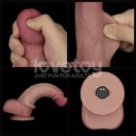 Dildo con Vibración Piel Deslizante Silicona Dual Layer 8