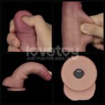 Dildo con Vibración Piel Deslizante Silicona Dual Layer 8.5