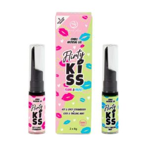 Flirty Kiss Geles para Sexo Oral Fresa y Menta 2x8gr 2 Body Spray con Etanol 50 ml - Erotiks | Tienda erótica online
