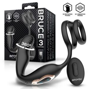 Bruce Masajeador Prostático 360º y Doble Anillo con Vibración