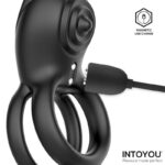 Konny Anillo Vibrador Doble con Conejito y Control Remoto