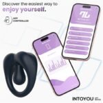 Kenny Anillo Vibrador con Estimulador de Clítoris y APP Azul Noche