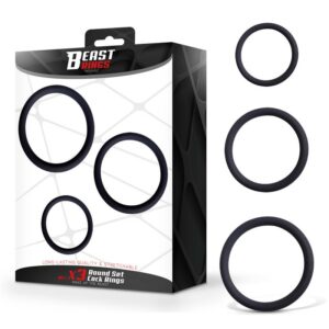 Set de 3 Anillos para el Pene Silicona S, M y L