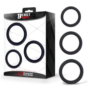 Set de 3 Anillos para el Pene Silicona S, M y L
