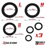 Set de 3 Anillos para el Pene Silicona S, M y L