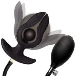 Dark Pearl Plug Anal con Inflado y Vibración con Control Remoto