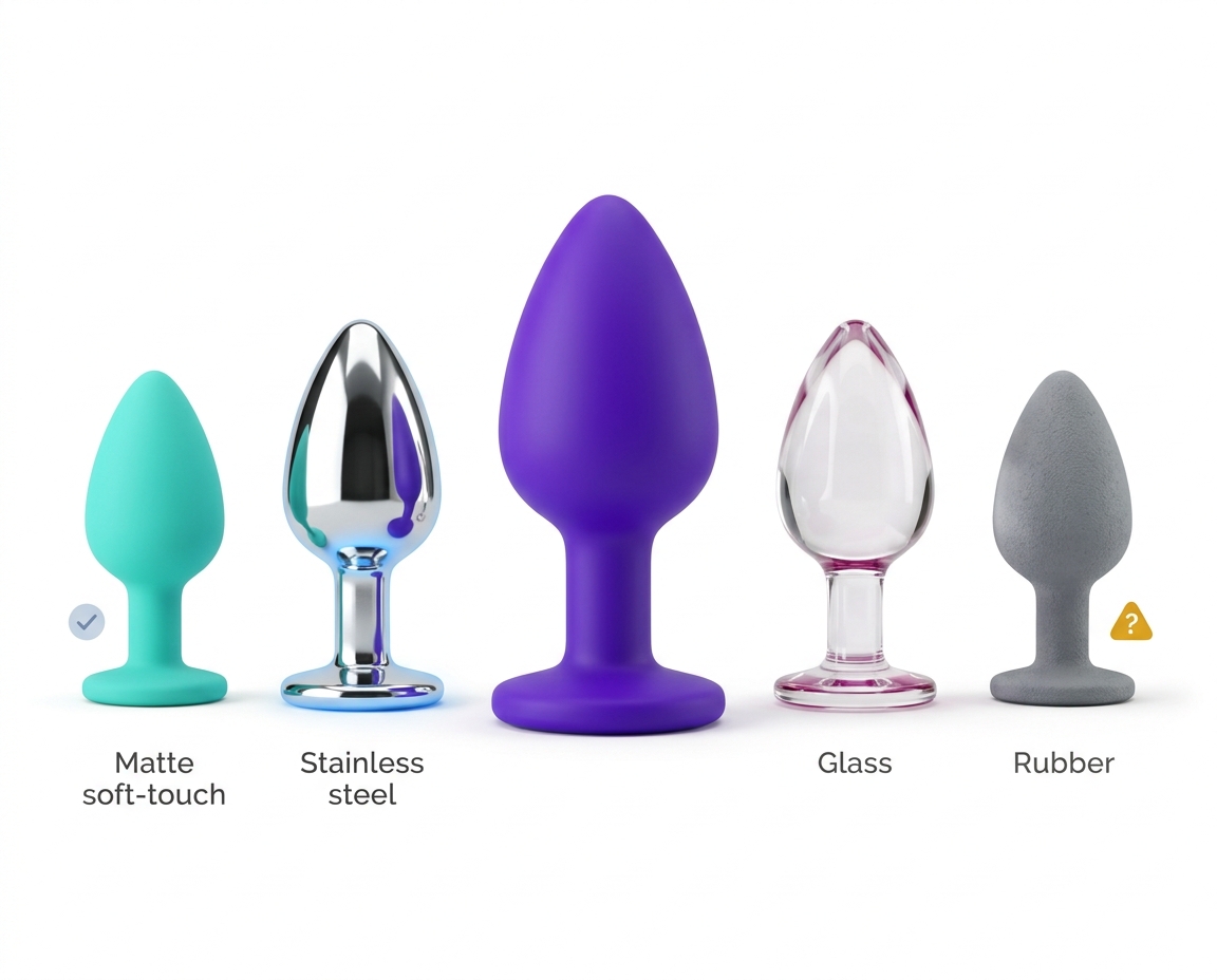 Plugs Anales de Silicona vs Metal vs Vidrio: Diferencias Reales en Sensación y Cuidado 5 - Erotiks | Tienda erótica online