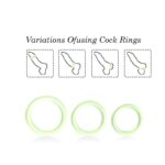Set 3 Anillos para el Pene Brilla en la Oscuridad