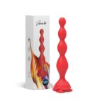 Cadena Anal con Vibración Base de Rosa