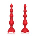 Cadena Anal con Vibración Base de Rosa