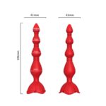 Cadena Anal con Vibración Base de Rosa