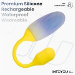 NexEgg Huevo Vibrador Doble Capa Silicona App Amarillo/Púrpura
