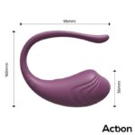 Luvia Huevo Vibrador con Control Remoto USB Púrpura