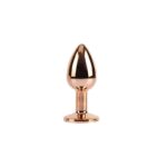 Rose Gold Gem Plug Anal con Joya en la Base Talla S