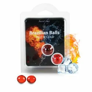 Secret Play Set 2 Brazilian Balls Efecto Hot & Cold 5 Shunga Aceite de Masaje de Efecto Calor Aroma a Frambuesa - Erotiks | Tienda erótica online