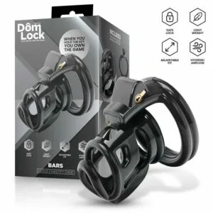Bars Jaula para el Pene con Candado Interno 2 Fusta de Metal Dorado 45 cm - Erotiks | Tienda erótica online